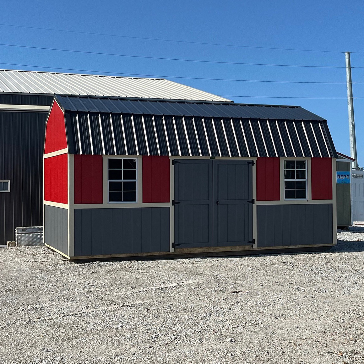 12×20 | 2-tone Side Lofted Barn