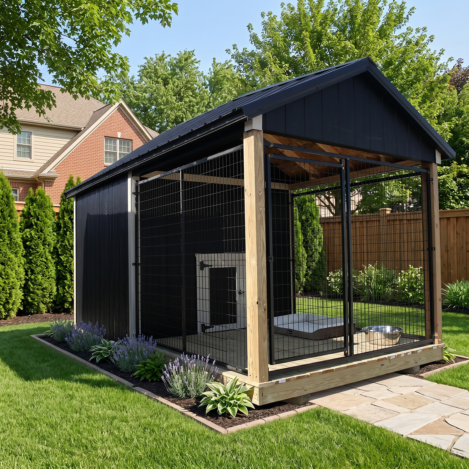 8x16 | Standard Dog Kennel w/ Run